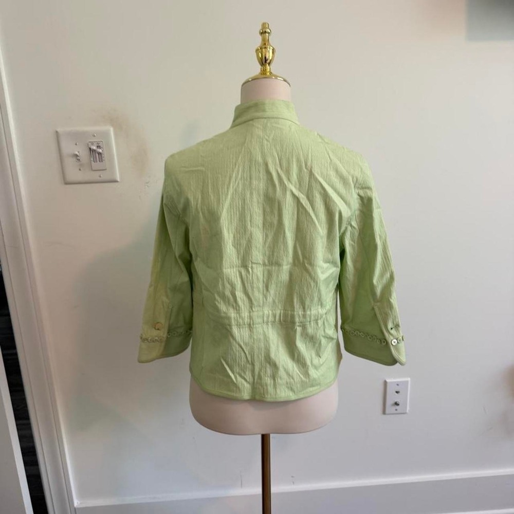 Y2K Etcetera Sage Green Button Jacket | Multi-Pocket | Size 8 - Picture 6 of 7